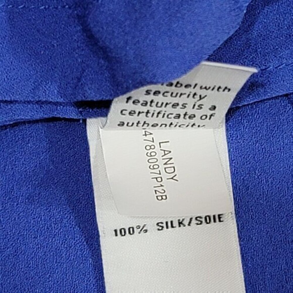 Diane von Furstenberg Landy Silk Top Blouse L - Picture 8 of 8
